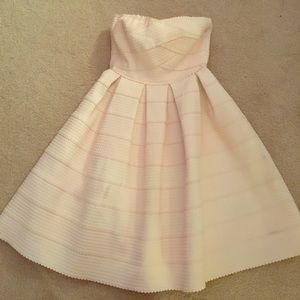 Strapless baby pink dress