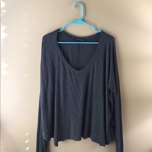 BRANDY MELVILLE GREY LONG SLEEVE SHIRT
