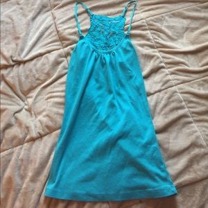 Passport brand tank top with lace detailed back