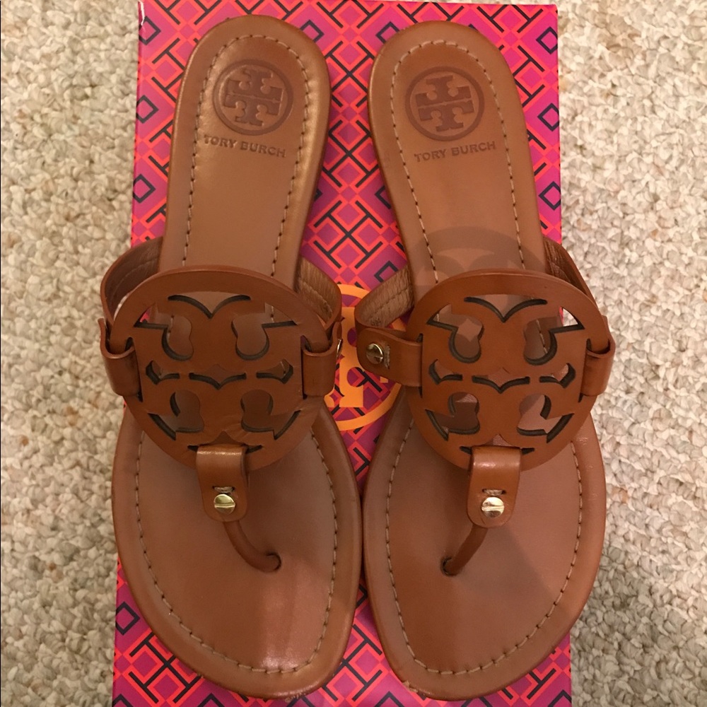 *Authentic* Tory Burch Leather Miller Sandal