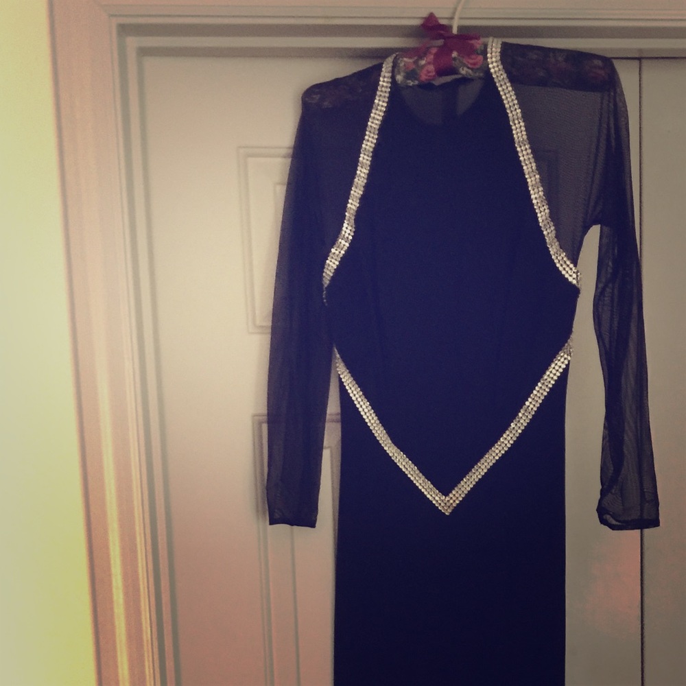 Black long evening gown