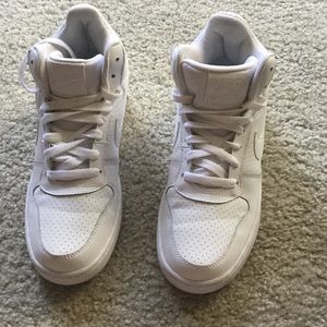 White Nike high tops 8