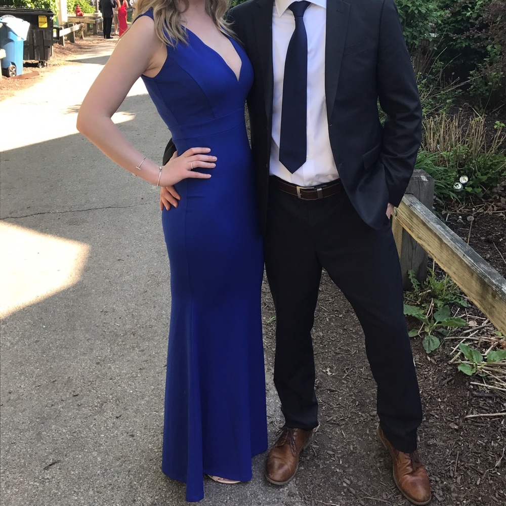 Royal Blue Windsor scalloped gown