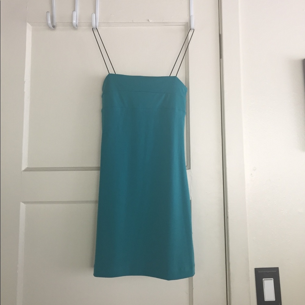 Silence & Noise Xs Turquoise Mini Dress