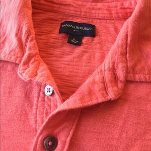 ❤️Banana Republic Coral Polo