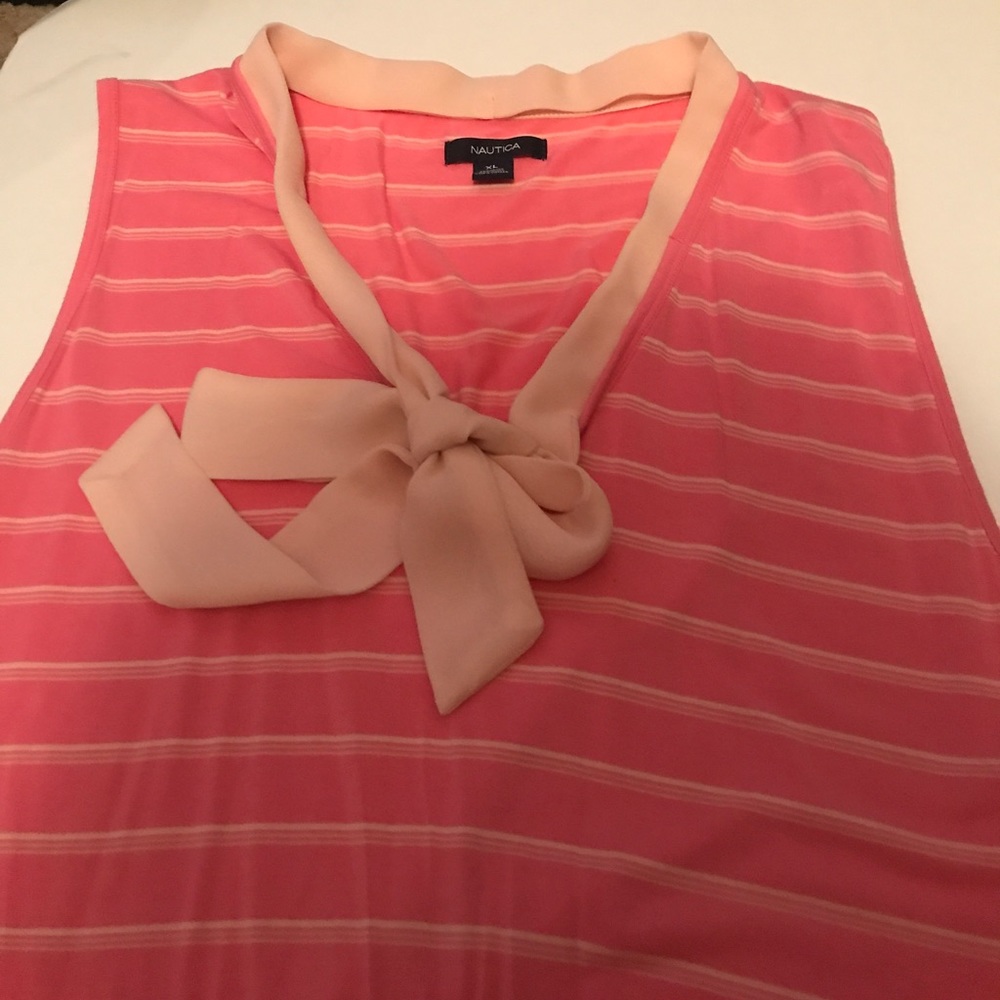 Nautica Light Pink Blouse with a Tie 💕
