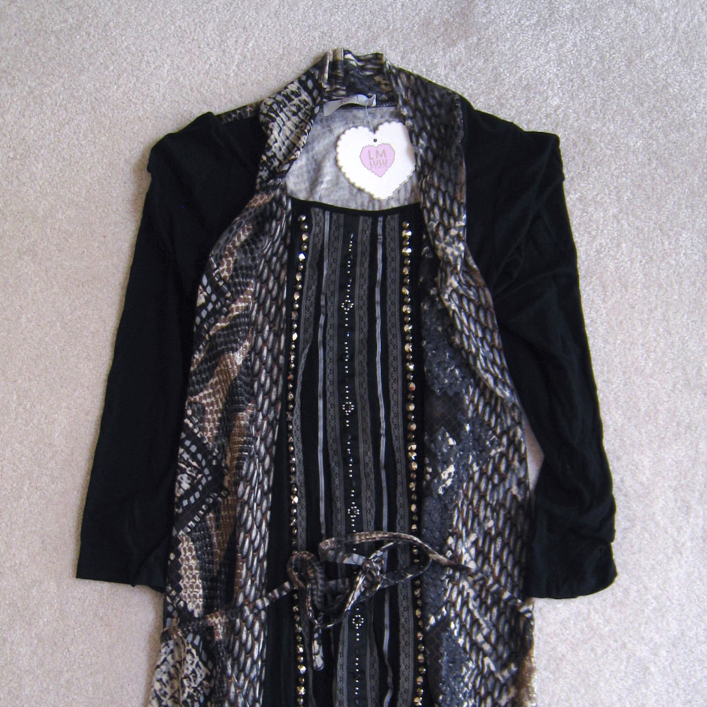 LM Lulu Snake Pattern Dress Size S