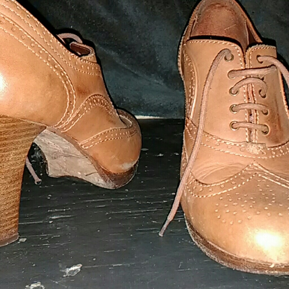 Vintage lace up heels