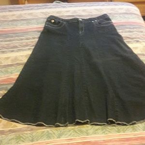 Denim flare skirt