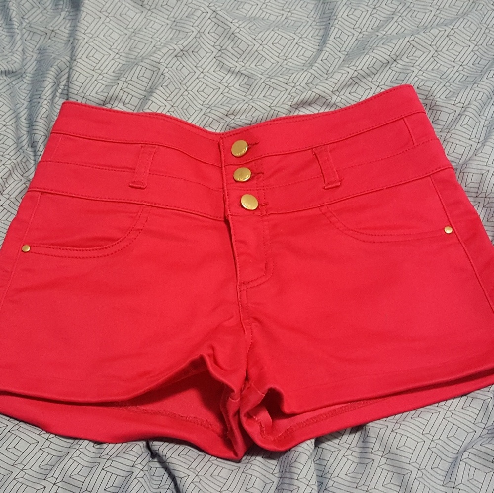 Bright pink shorts