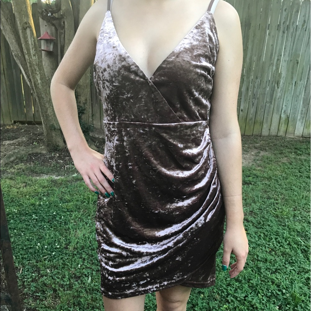 Velvet, mauve, size Large Forever 21 party dress!