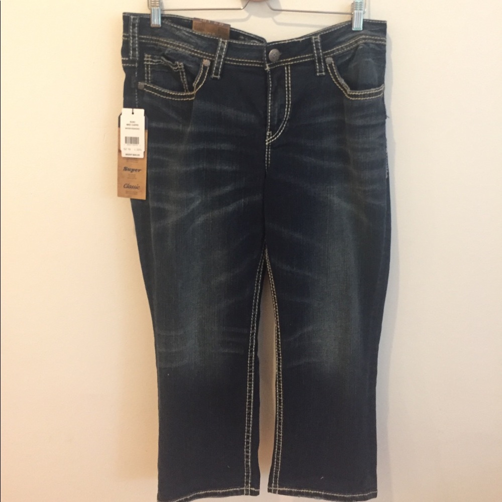 NWT Silver Jeans Co. Suki Capri sz 16/L22.5
