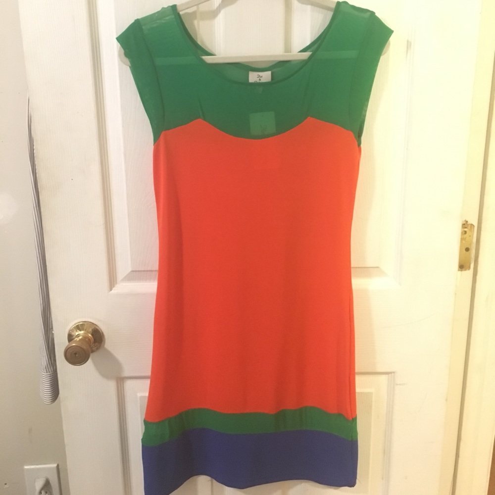 Color blocked dress
