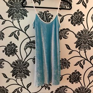 Vintage Velvet Blue Dress