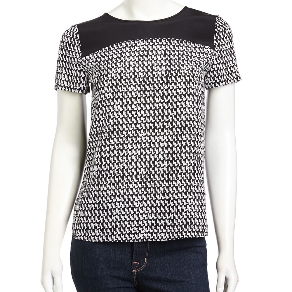 Becky Colorblock Printed Silk Top