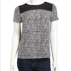 Becky Colorblock Printed Silk Top