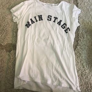 White graphic tee