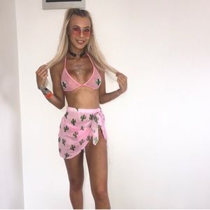 Festival two piece set! Cactus bikini and sarong