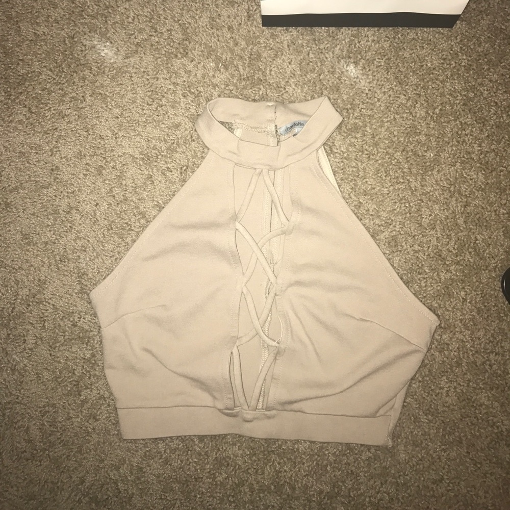 Tan crop top