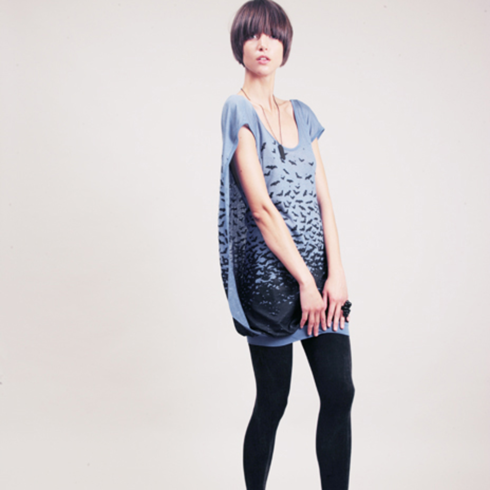 Neurotica Blue Bat Drapy Dress S