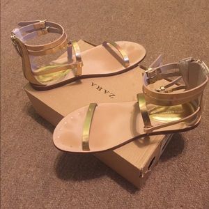Zara Gold Sandals