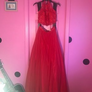 Red Masquerade Prom Dress
