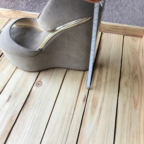 Jimmy Choo Grey suede wedge heels size 9 (size 39) - Picture 5 of 7