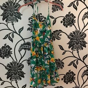 American Apparel Tropical Halter Skater Dress