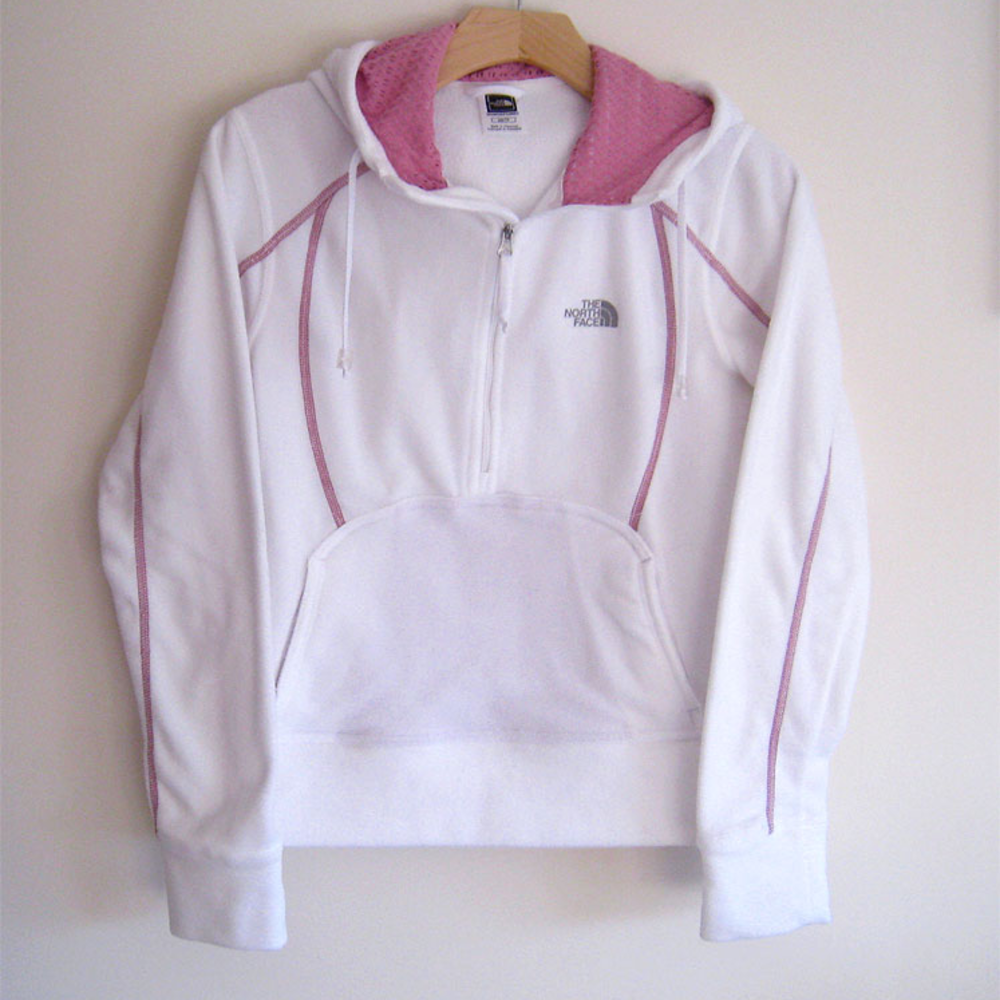 North Face Fleece Jacket White/ Light Pink XS