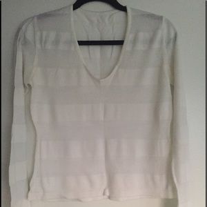 White Striped Long Sleeve Shirt