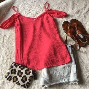 Pink Off The Shoulder Top