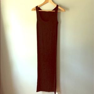 Storq ribbed long maternity dress