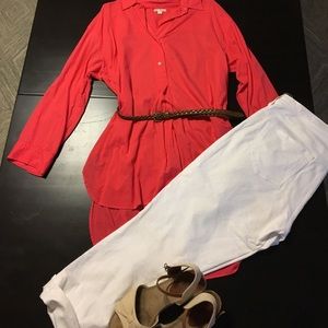 GAP coral pink tunic