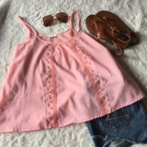 Sheer light pink tank