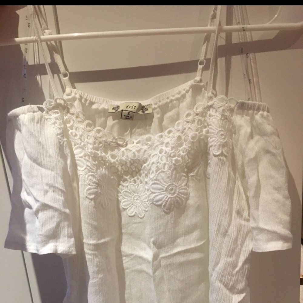 white off the shoulder top