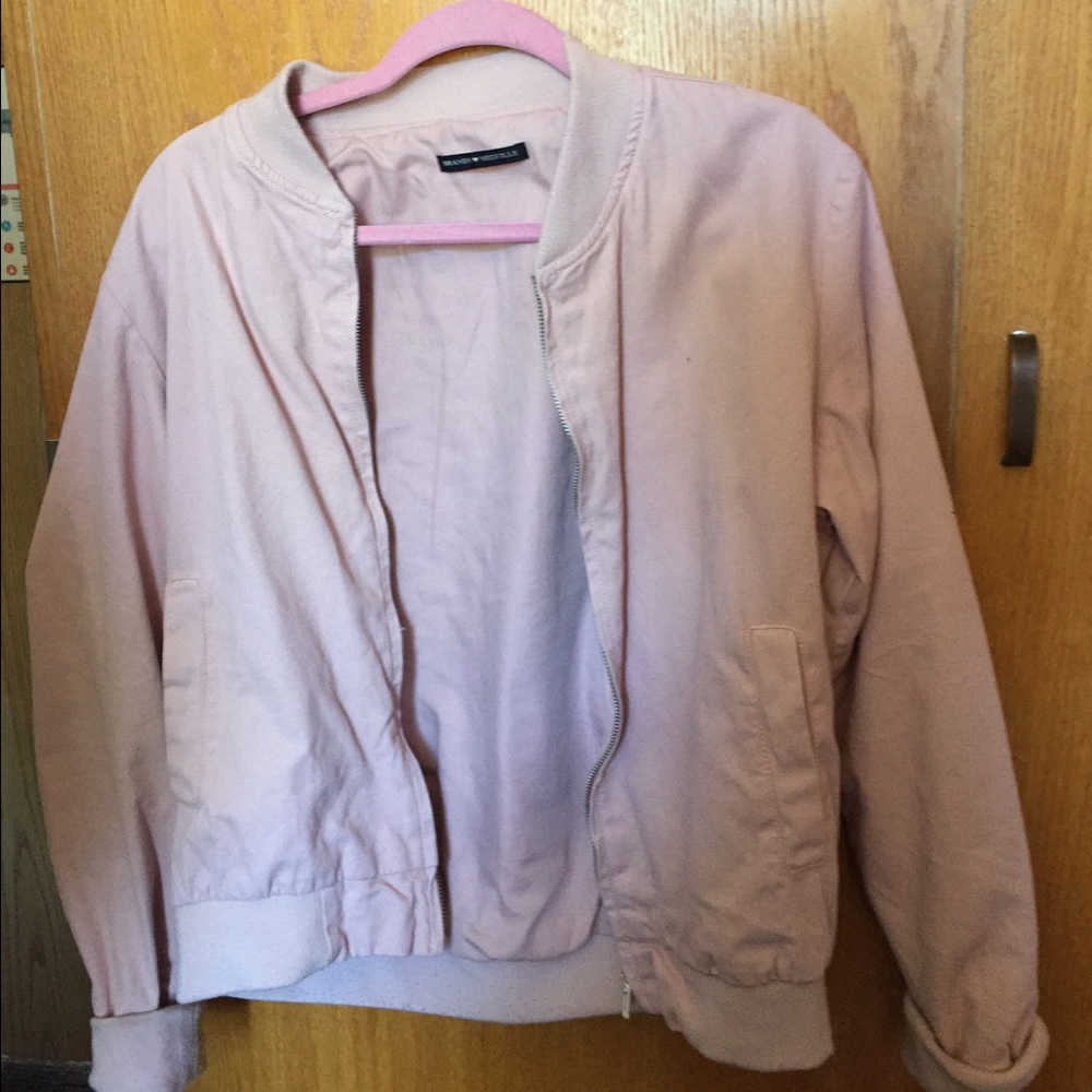 Brandy Melville Baby pink bomber