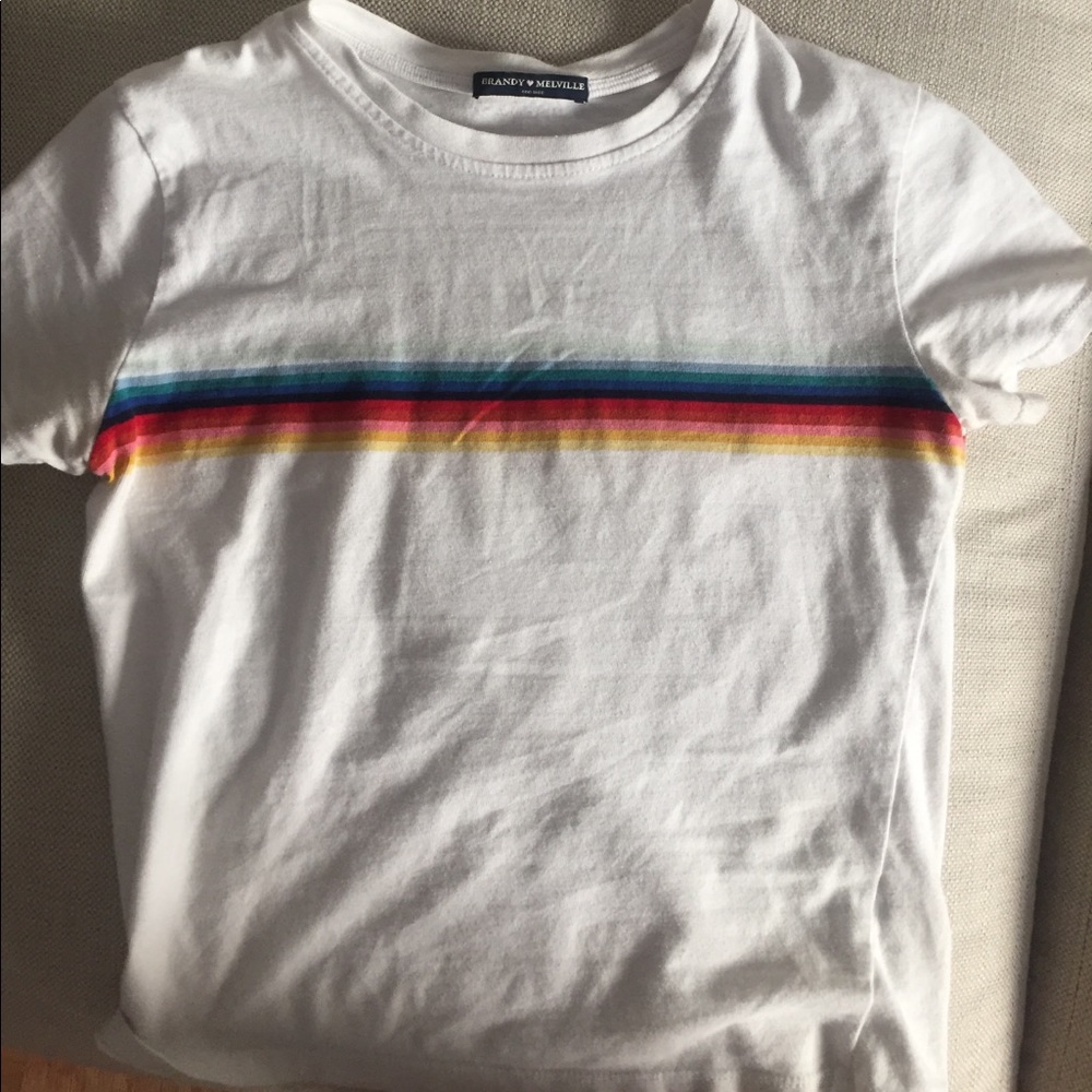 Brandy Melville rainbow crop top
