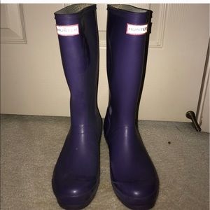 Purple hunter rain boots