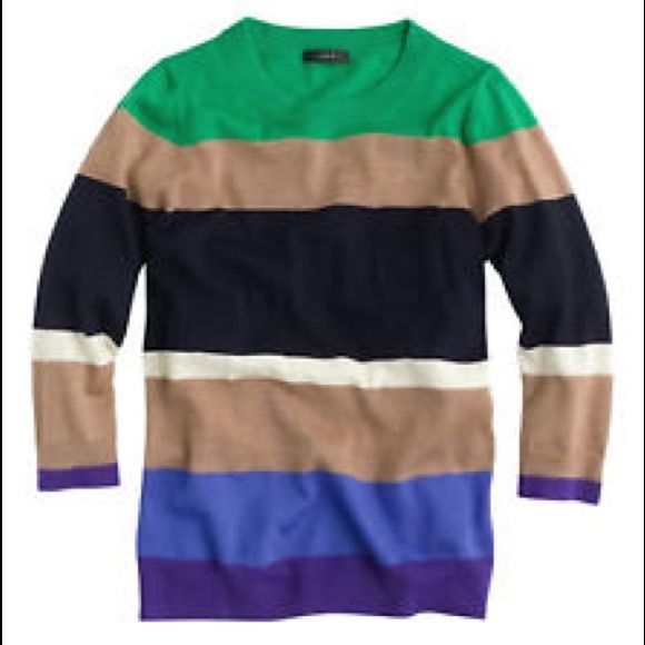 J Crew Stripe Tippi Sweater - Picture 1 of 2