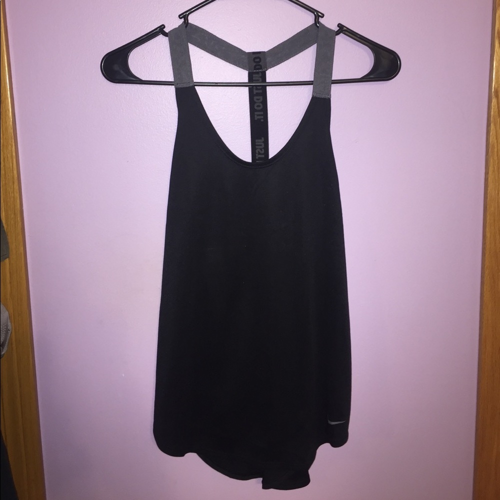 Black nike T back tank