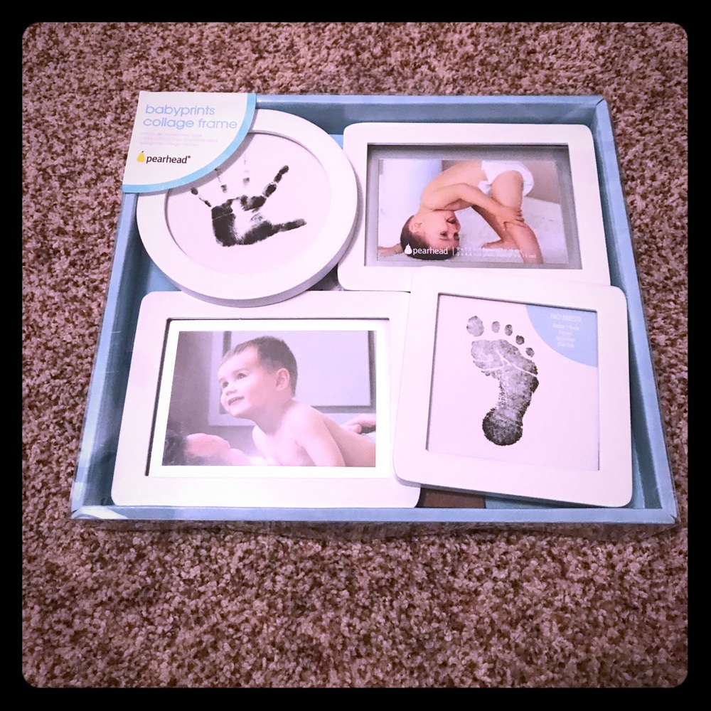 Baby collage with handprint & footprint
