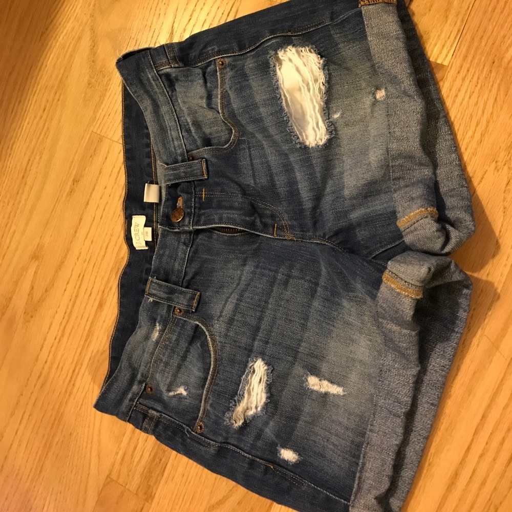 High waisted jean shorts