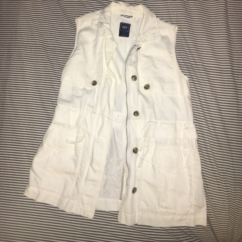 Gap White Utility Vest - size small