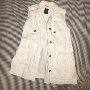 Gap White Utility Vest - size small