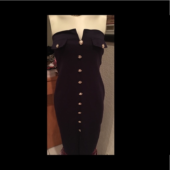 ✨Sexy Glam Bandage Gold Button Dress✨ - Picture 5 of 5