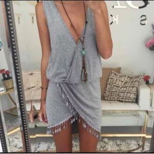 Gray Tassel Dress