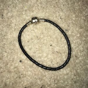 PANDORA Braided Leather Charm Bracelet
