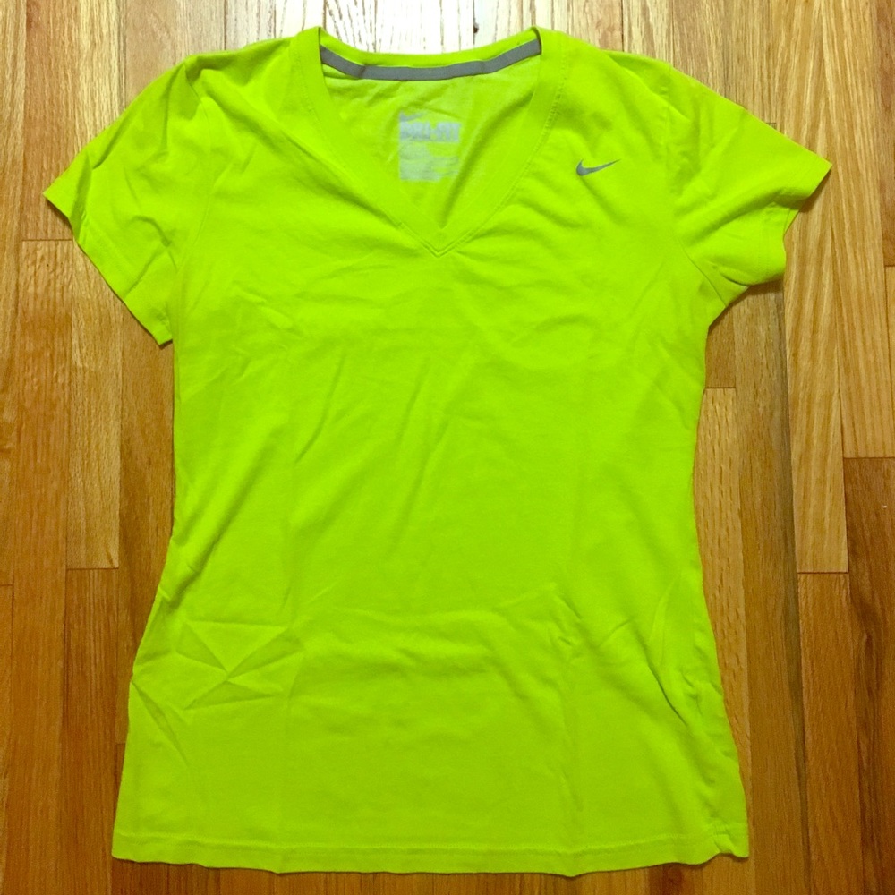 Nike Dri-Fit Bright Green Athletic Shirt