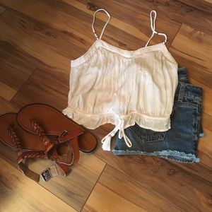 White crop top