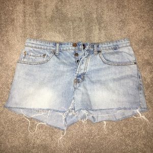 BDG high-rise boyfriend shorts in light denim